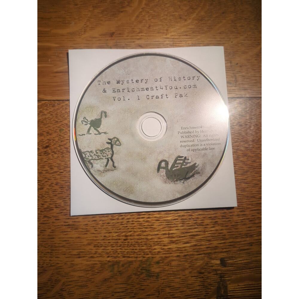 The Mystery of History & Enrichment4You.com Vol I Craft Pak CD-ROM Disc Only